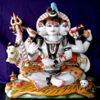 Dattatguru White Marble Shiva  statue
